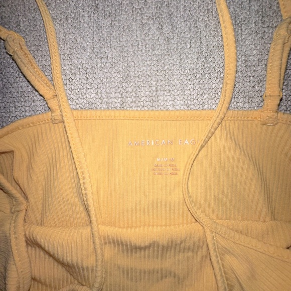 AE | Cropped Yellow Tank Top - Picture 2 of 9